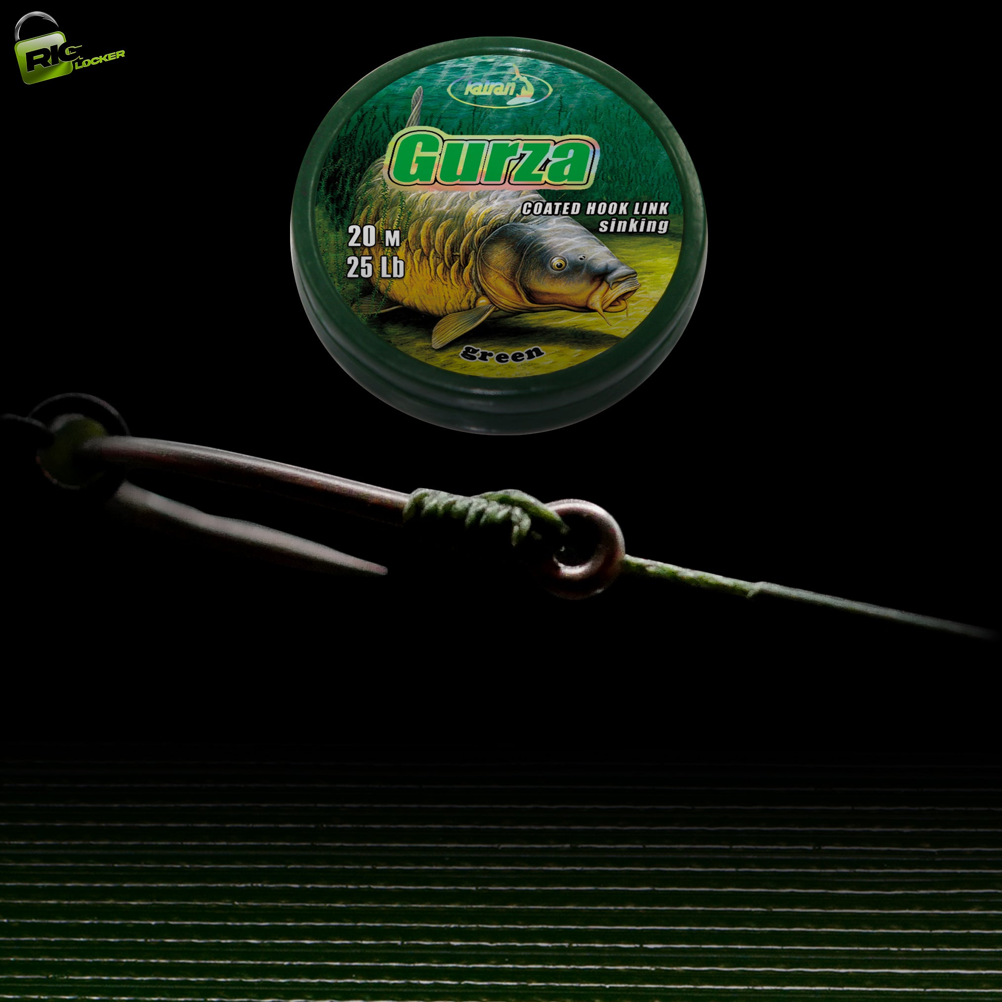 Katran Gurza - (Weed Green) Coated Braided Hook Link – Rig Locker