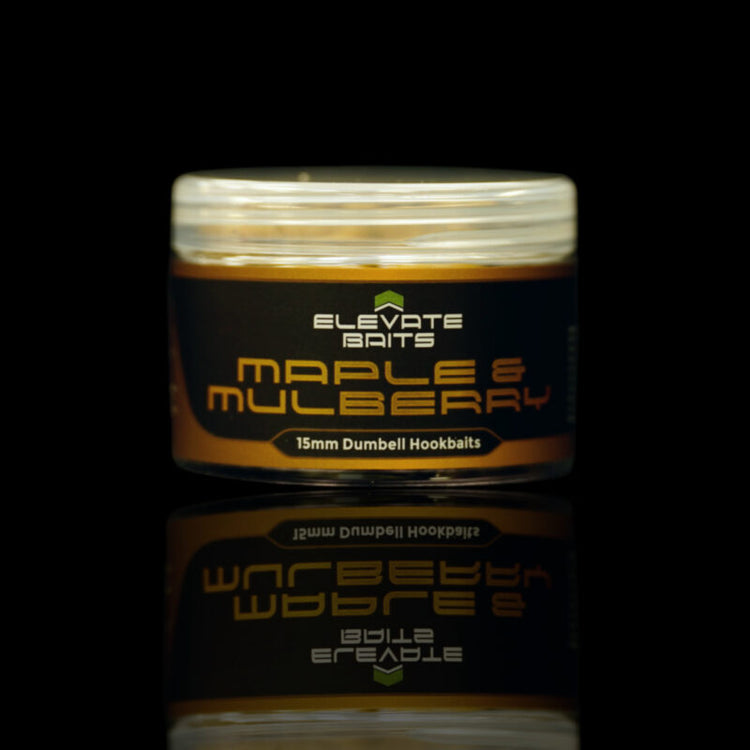 Elevate Baits  - Maple and Mulberry 15mm "Hard Hooker" Dumbbell Hook Baits