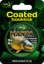 Load image into Gallery viewer, Katran &quot;Manta&quot; - brown/green - Strong coated braided hooklink
